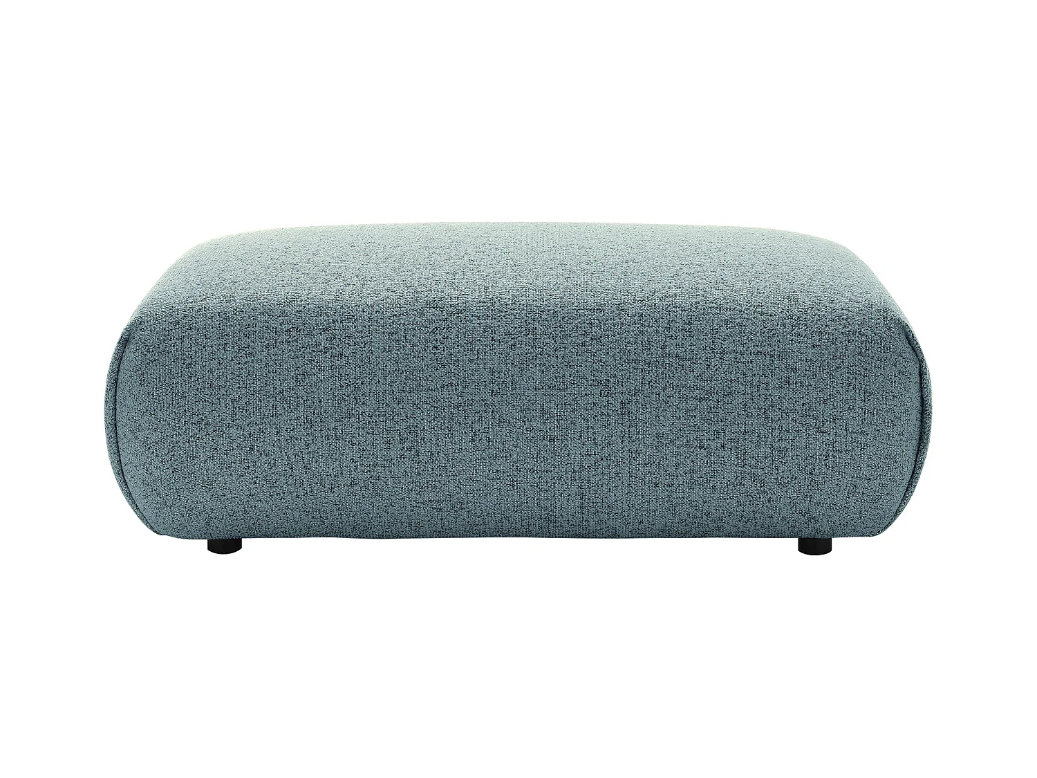 Pouf en tissu chiné bleu MONELIA