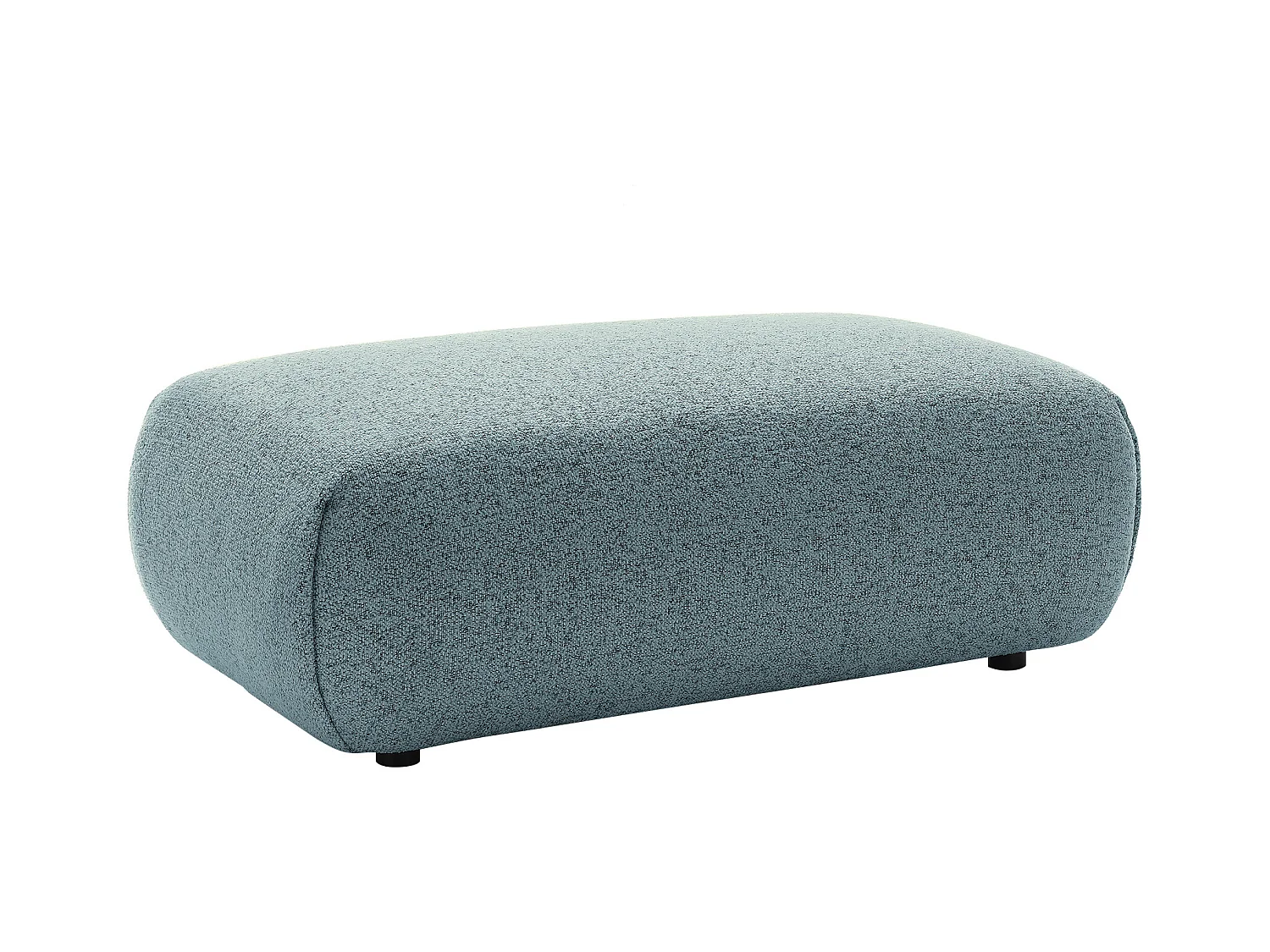 Pouf en tissu chiné bleu MONELIA