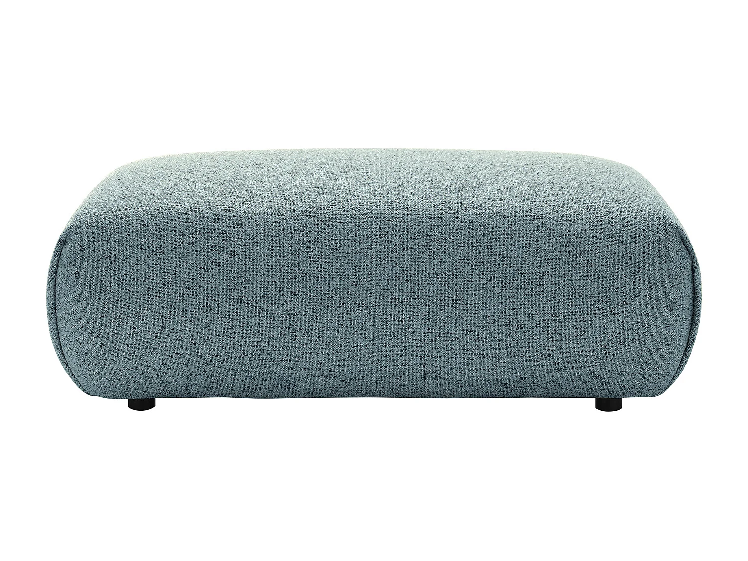 Pouf en tissu chiné bleu MONELIA