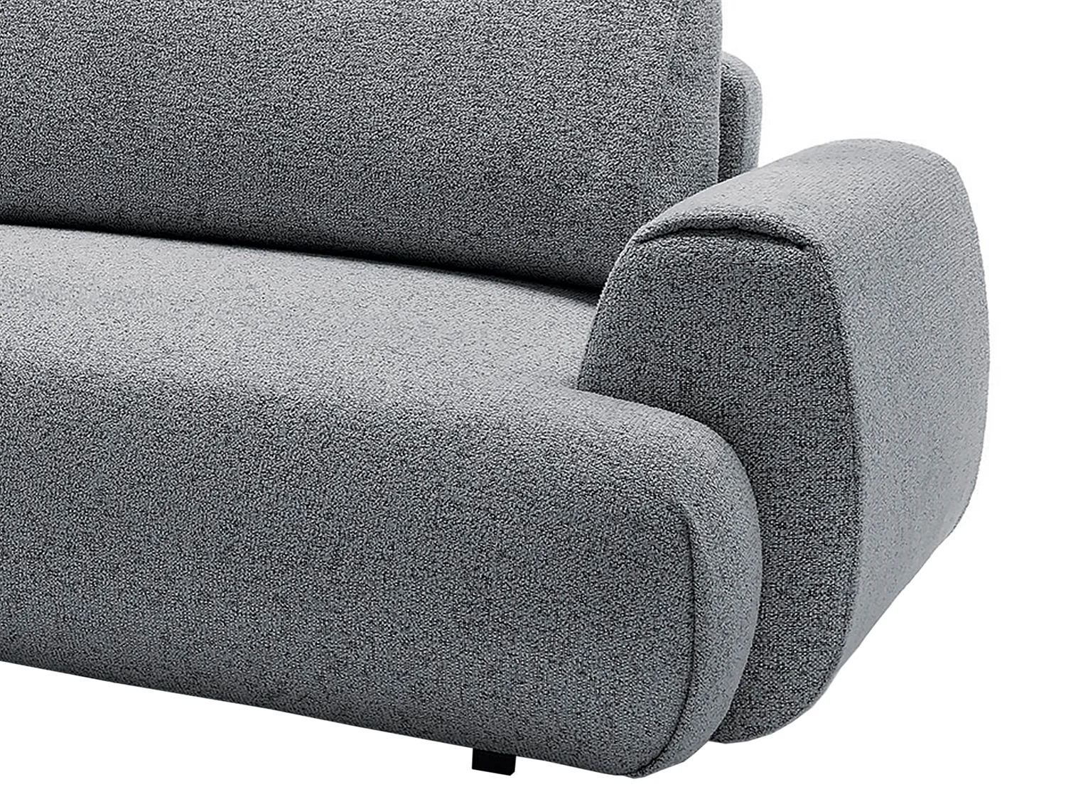 Canapé d'angle gauche convertible en tissu chiné gris MONELIA