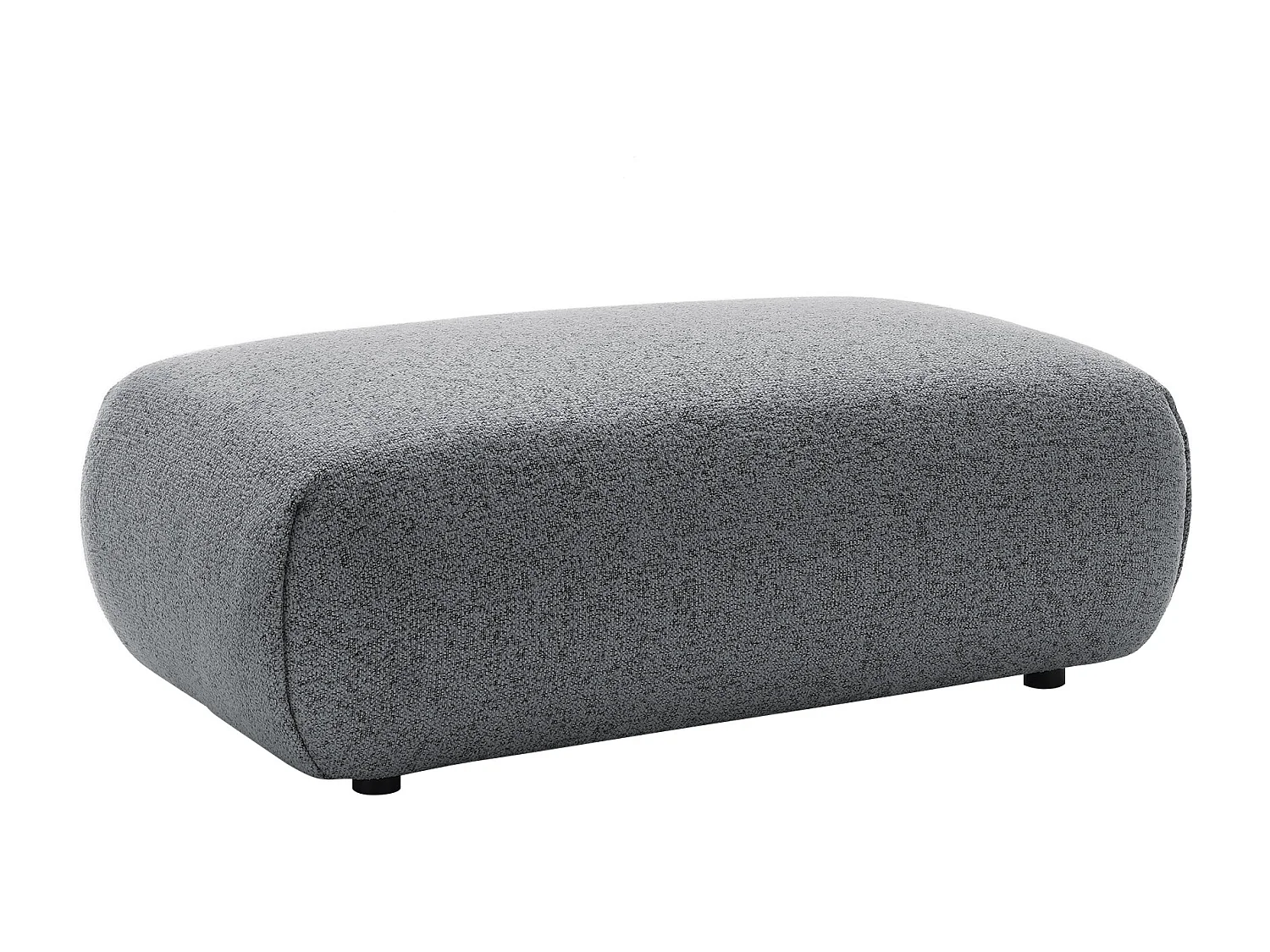 Pouf en tissu chiné gris MONELIA
