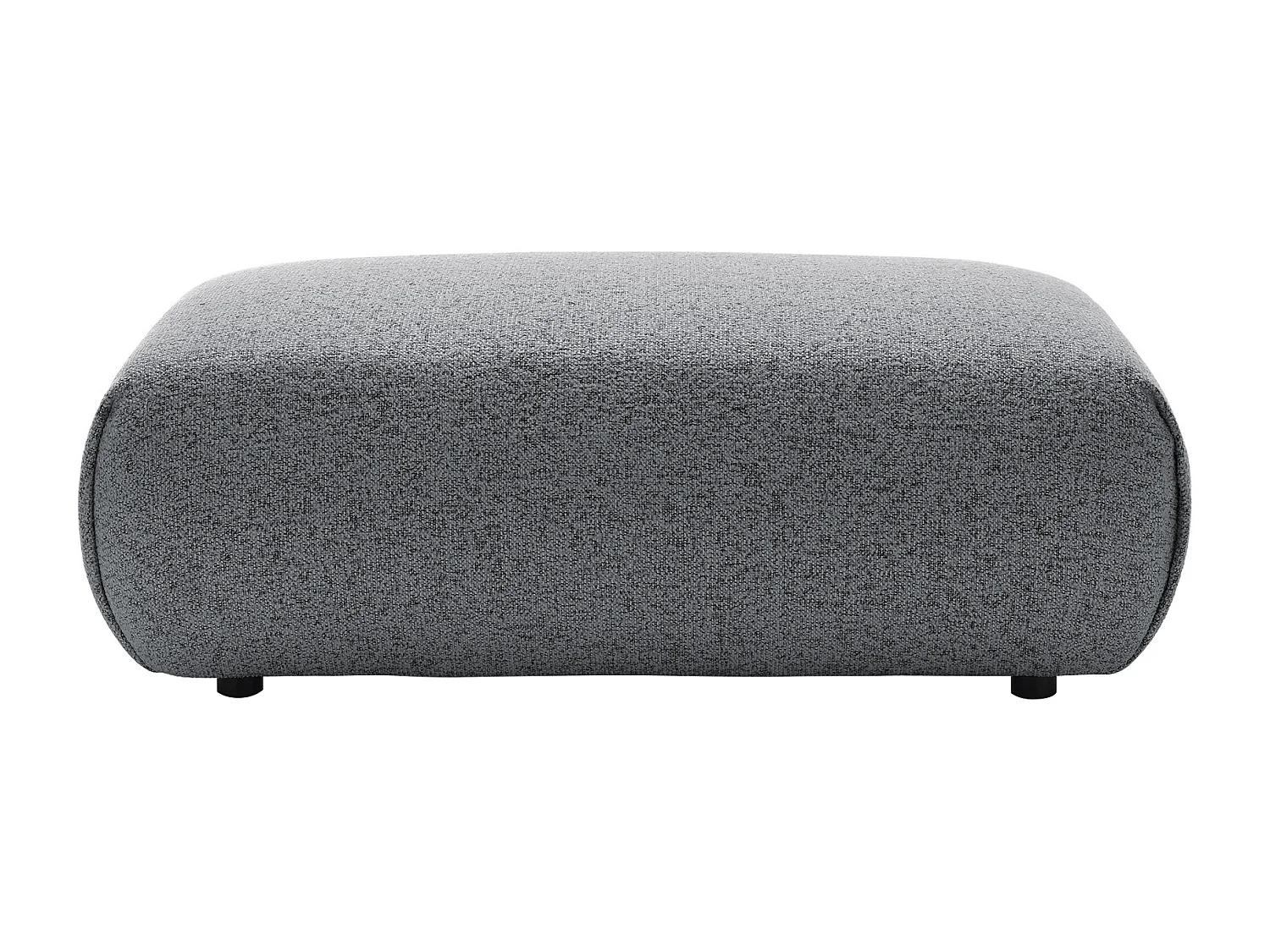 Pouf en tissu chiné gris MONELIA
