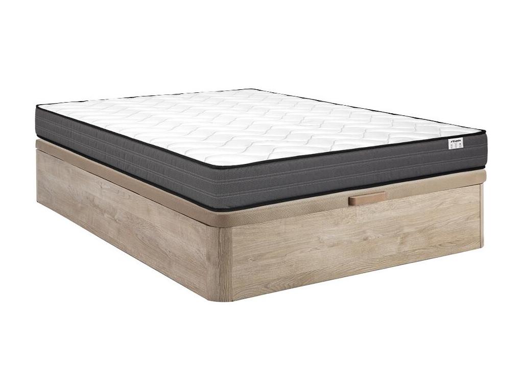Komplett-Set - 120 x 200 cm - Bettgestell mit Bettkasten + Taschenfederkern günstig online kaufen