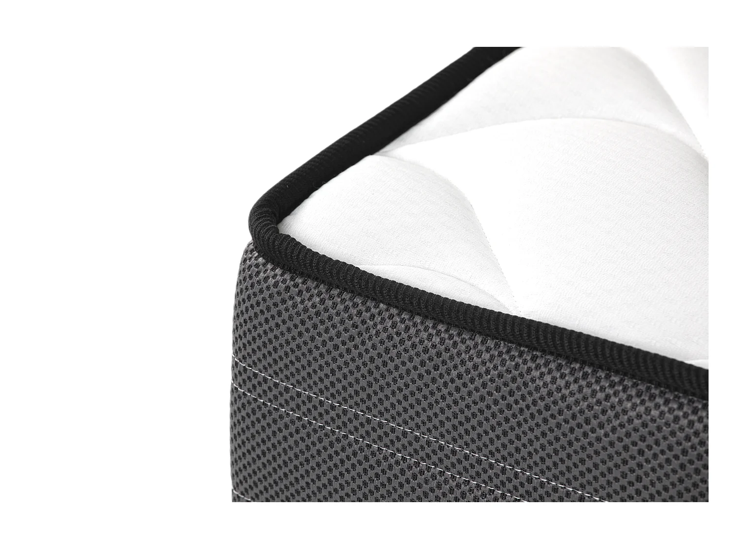 Sæt 120 x 200 cm sengeramme skuffe naturlig lys + madras med posefjedrede fjedre, 20 cm tyk - AMBRACIE fra YSMÉE