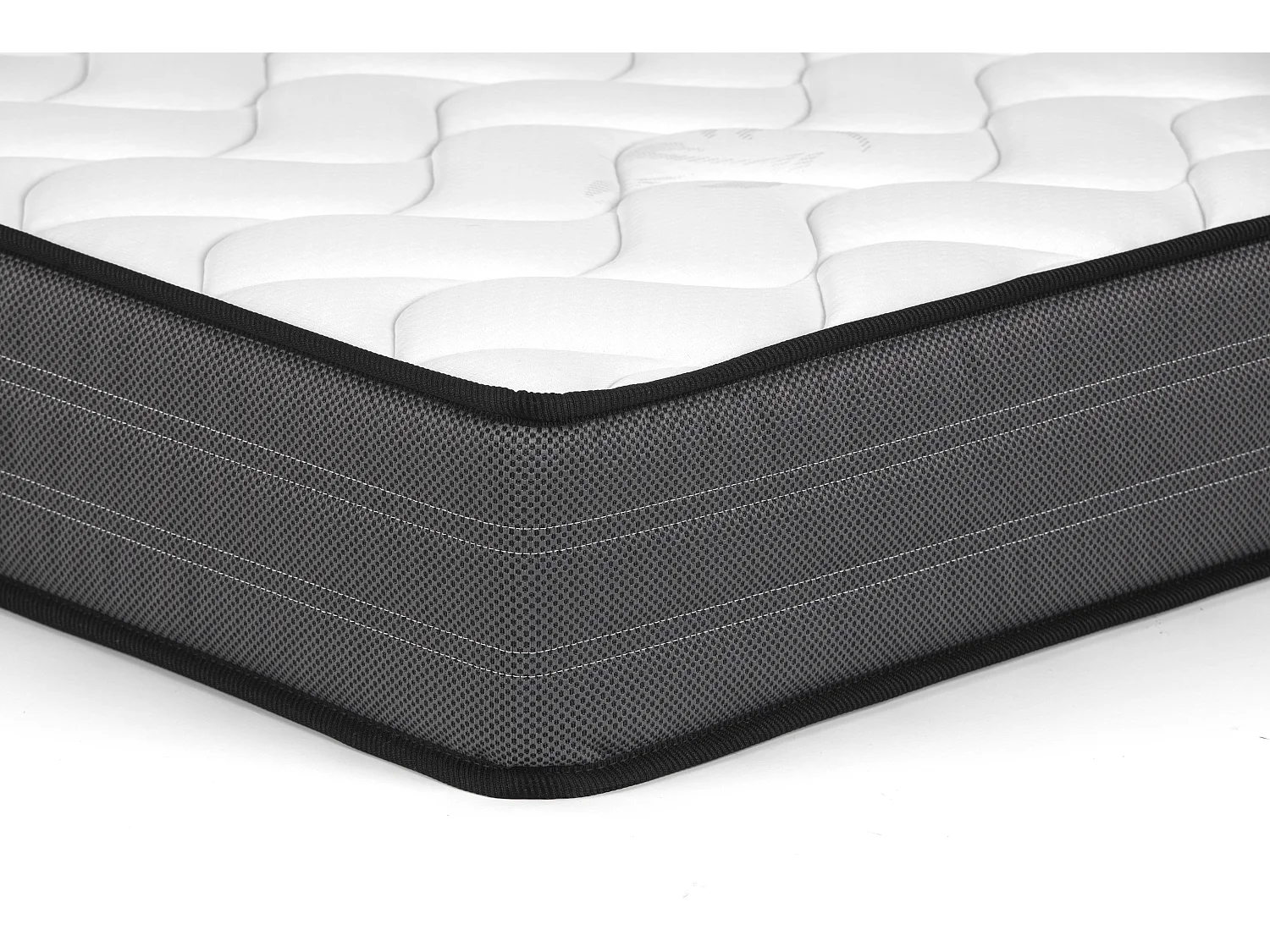 Set 120 x 200 cm rete contenitore Bianco + materasso molle insacchettate sp. 20 cm - AMBRACIE di YSMÉE