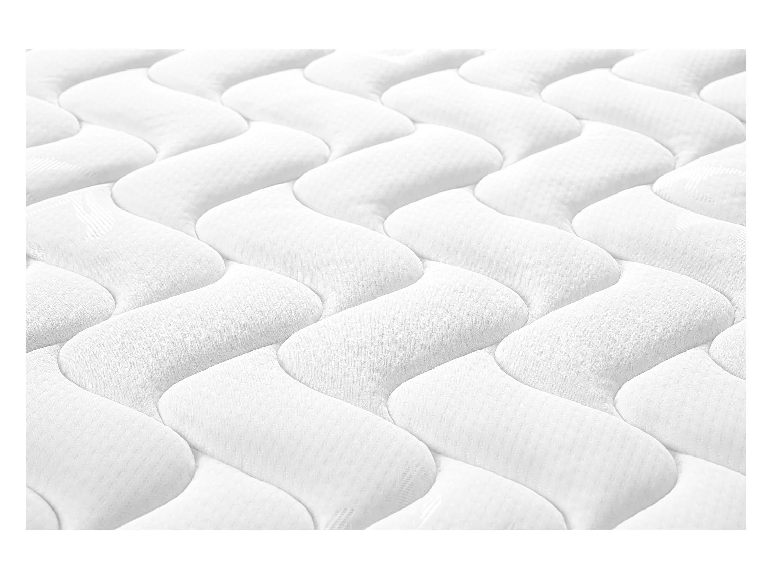 Sæt 120 x 200 cm opbevaringsmadras hvid + pocketfjedre madras 20 cm - AMBRACIE fra YSMÉE