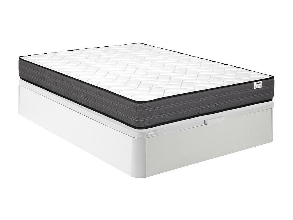 Komplett-Set - 120 x 200 cm - Bettgestell mit Bettkasten + Taschenfederkern günstig online kaufen