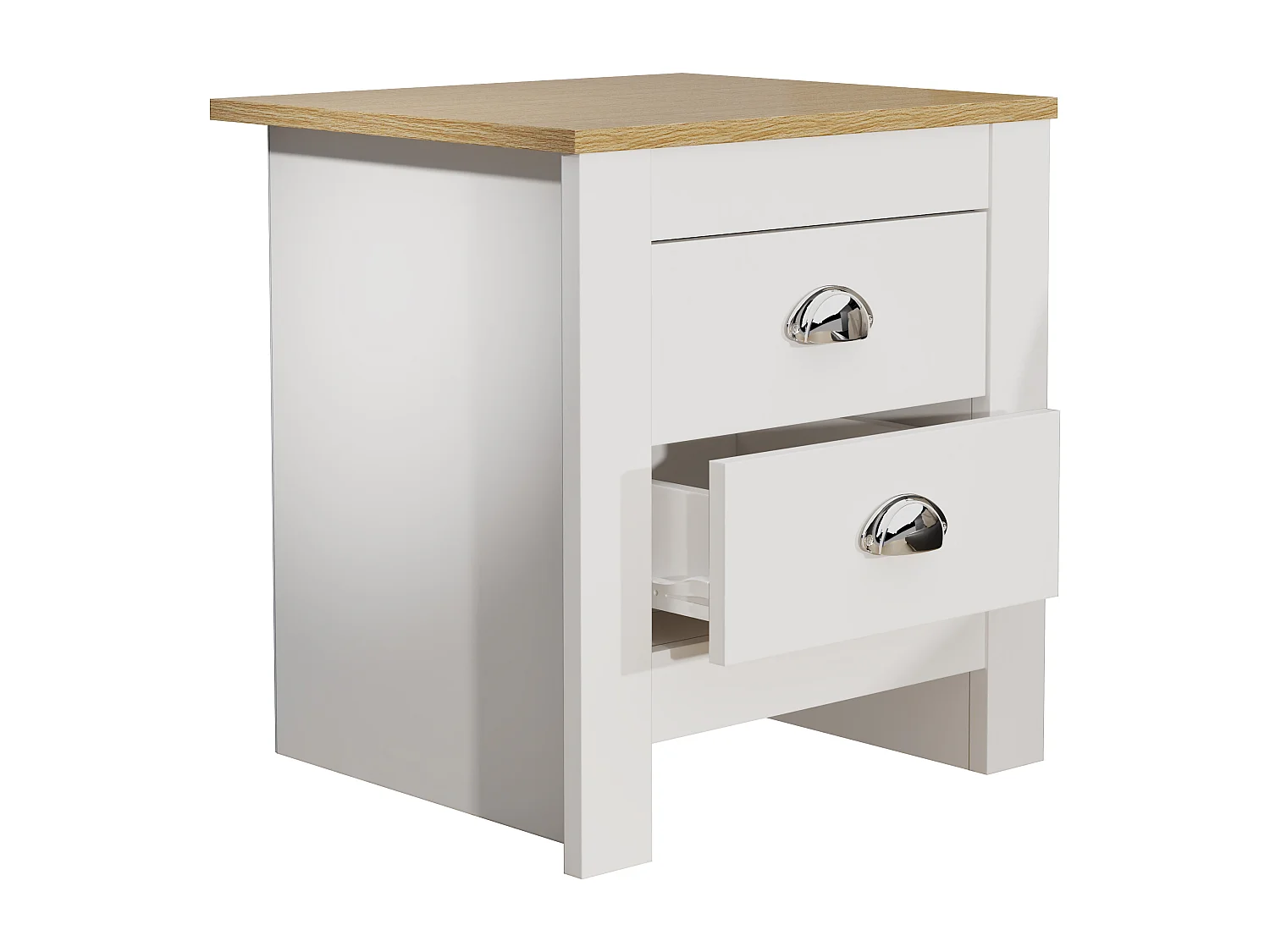 Armário de cabeceira VCM | mesa de cabeceira | mesa de cabeceira | dimensões aprox. A. 48 x L. 45 x P. 40 cm - Balusa (Branco)