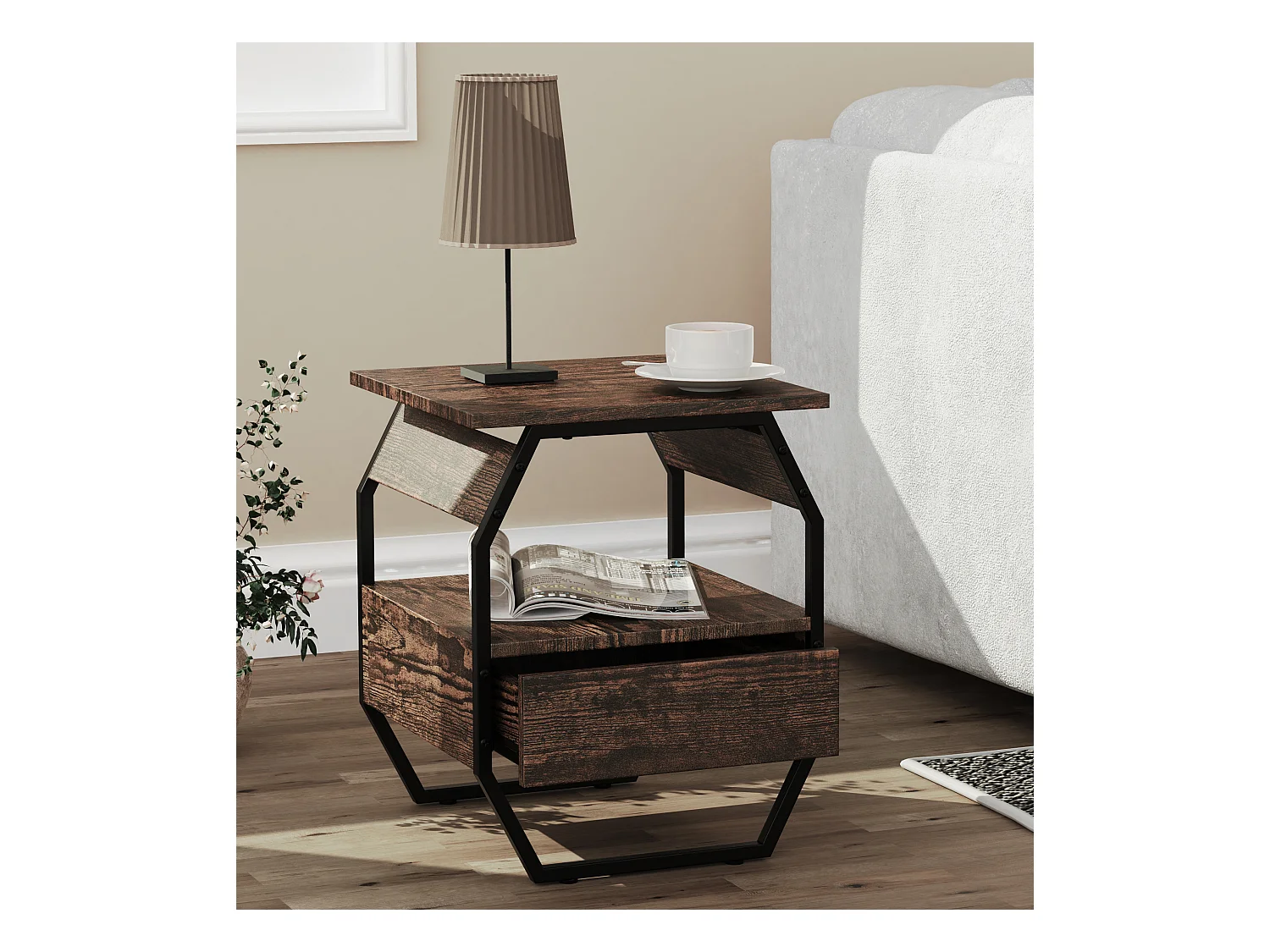 Bijzettafel nachtkastje Aulari S