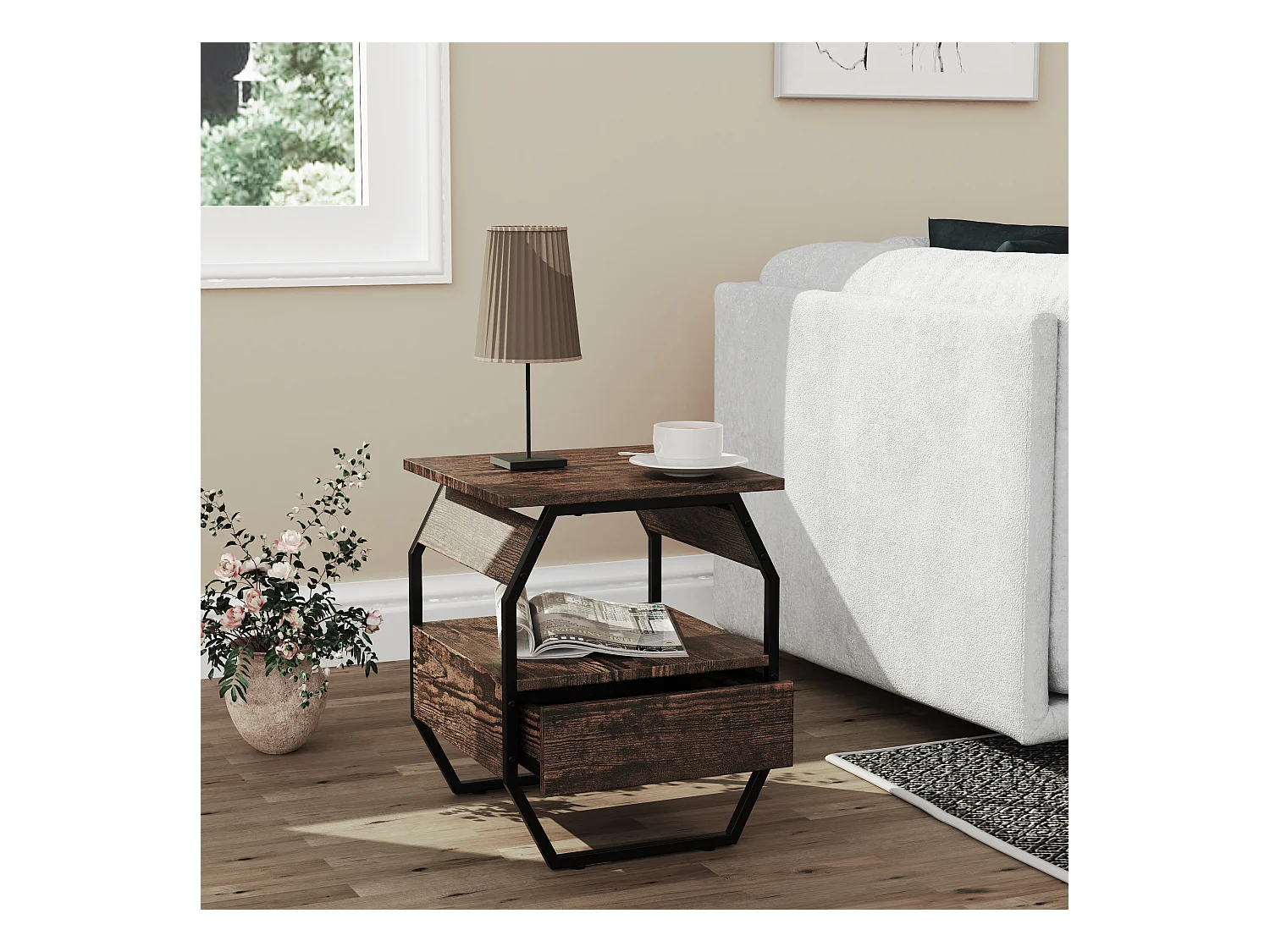 Bijzettafel nachtkastje Aulari S