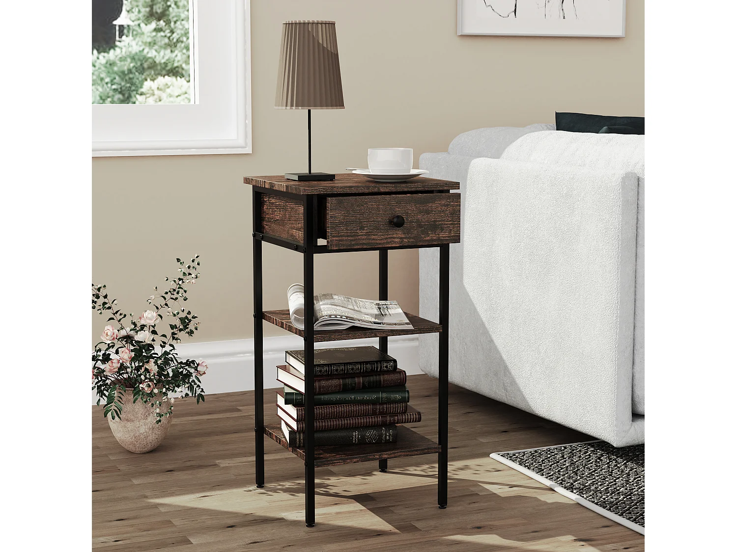 Beistelltisch Nachttisch Schublade Aulari L