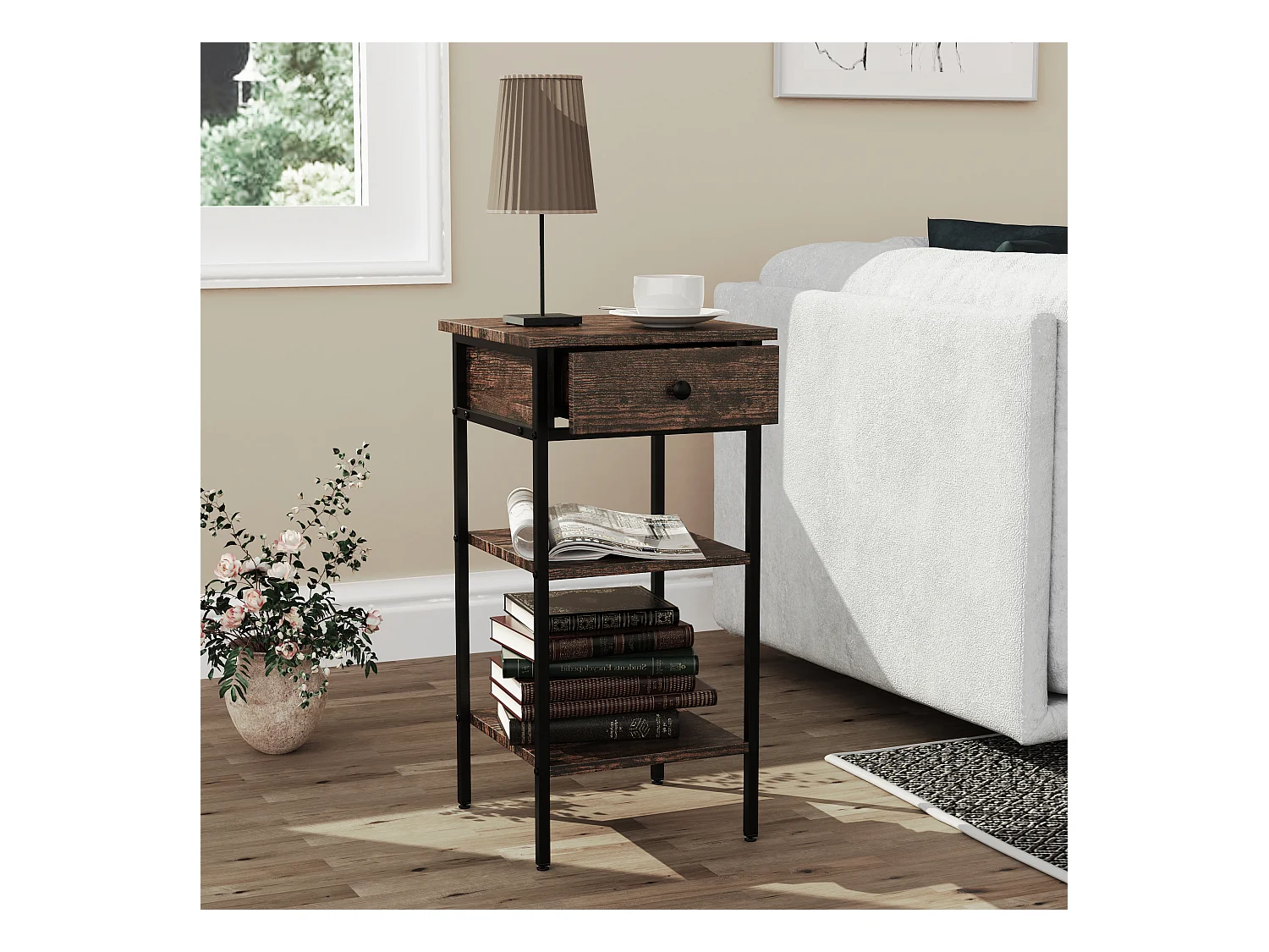 Bijzettafel nachtkastje Aulari L