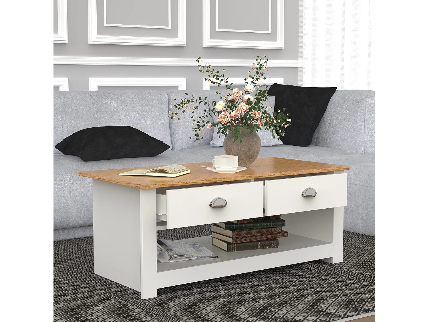 Table basse tiroir Balusa