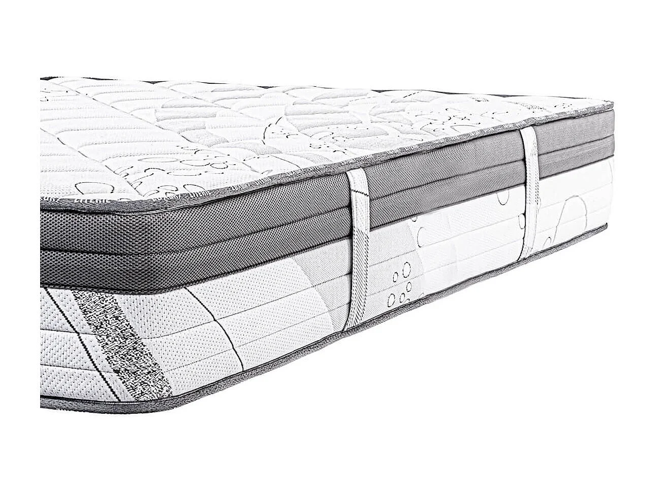 REINALD - Matelas 160x200 cm Ressorts ensachés Soutien ferme Ep.26cm