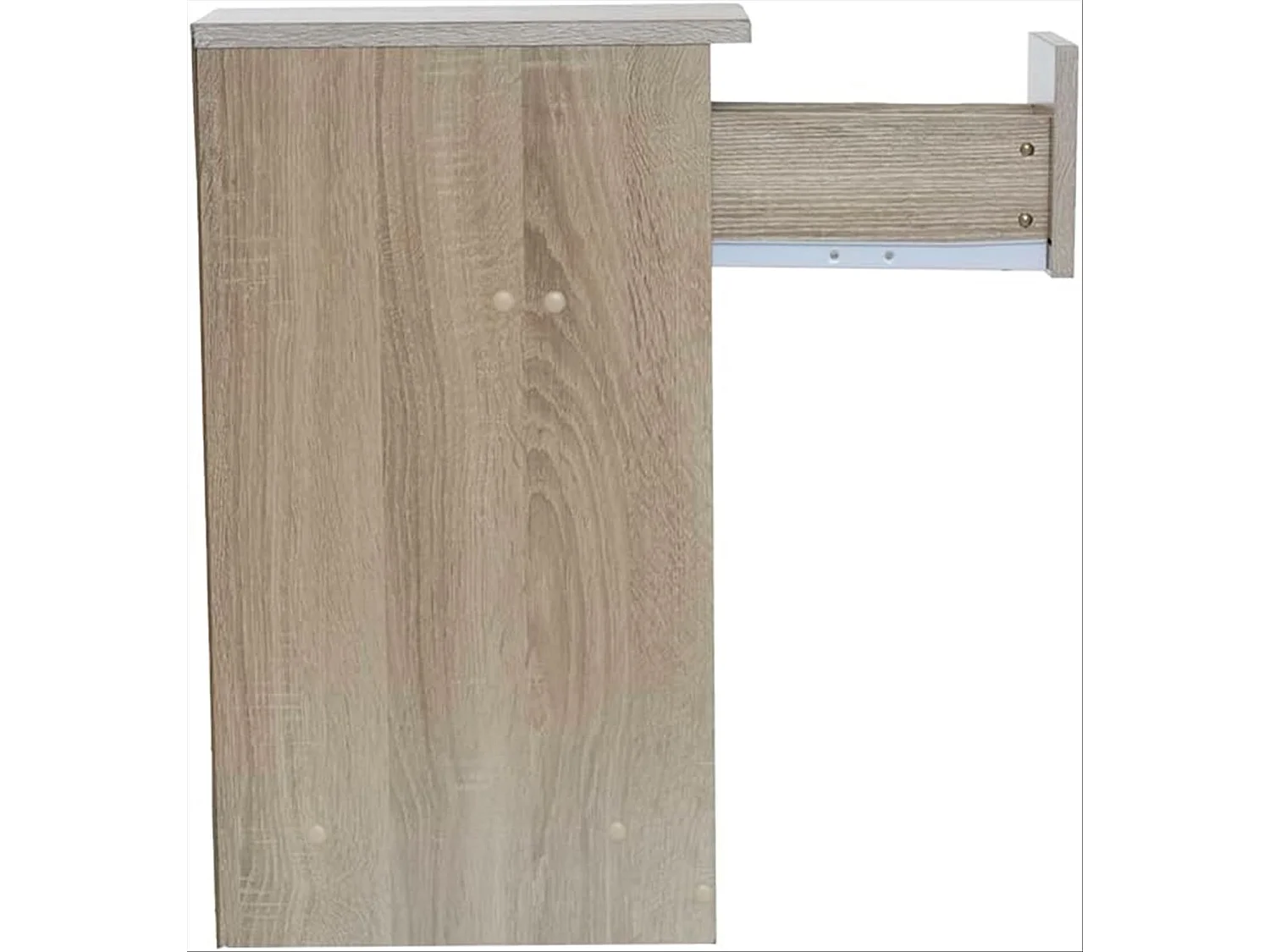 DUPI Mesita de Noche Estrecha Slim para Espacios reducidos. Optimiza el Almacenamiento y Ofrece funcionalidad. (Taupe)