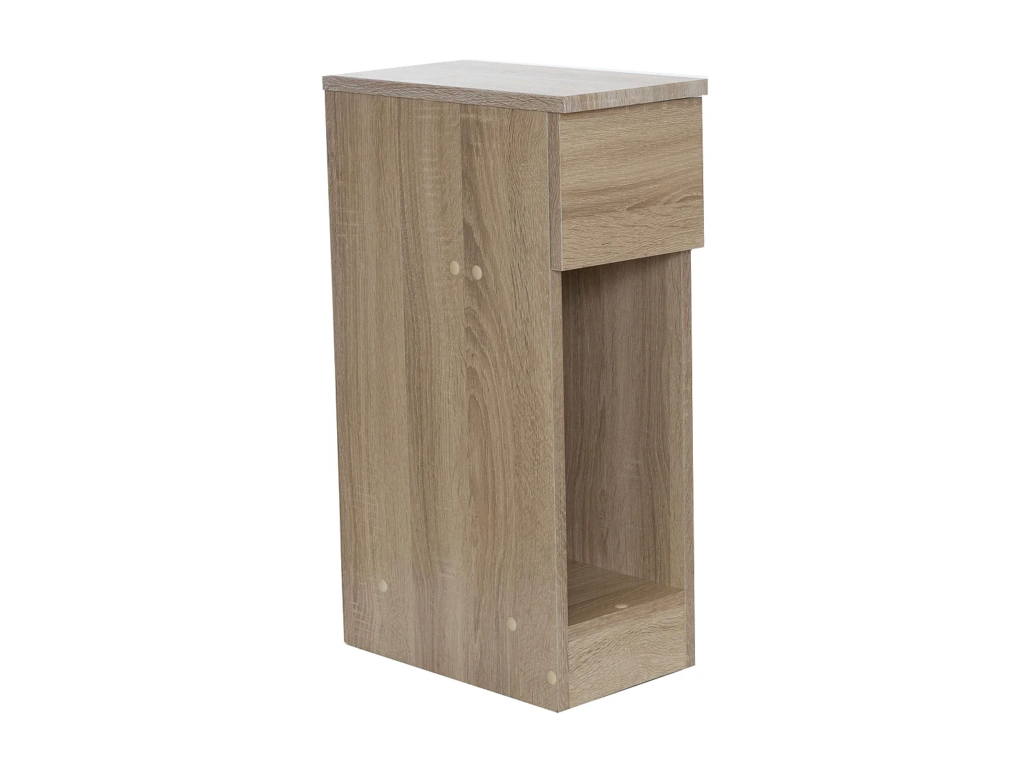 DUPI Mesita de Noche Estrecha Slim para Espacios reducidos. Optimiza el Almacenamiento y Ofrece funcionalidad. (Taupe)