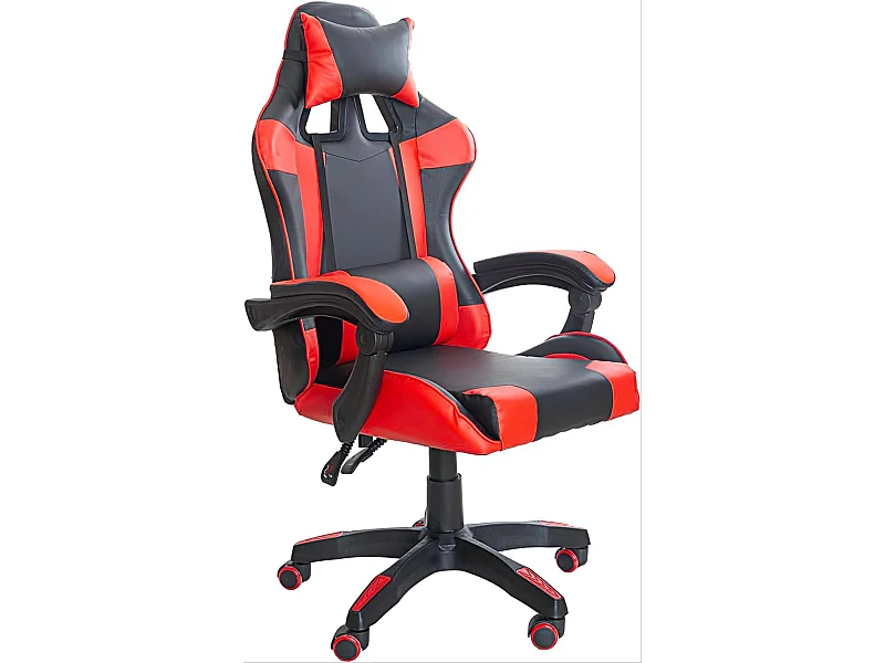 DUPI Silla Gaming Ergonómica, Giratorio 360º 64x65x119 cm (Roja)