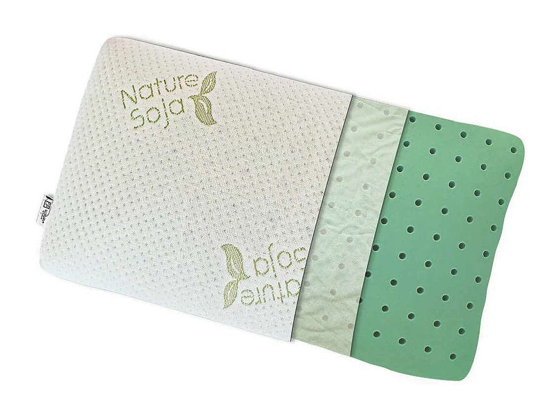 JONAS - Oreiller 60x40cm Mousse haute densité Ecologique et naturel