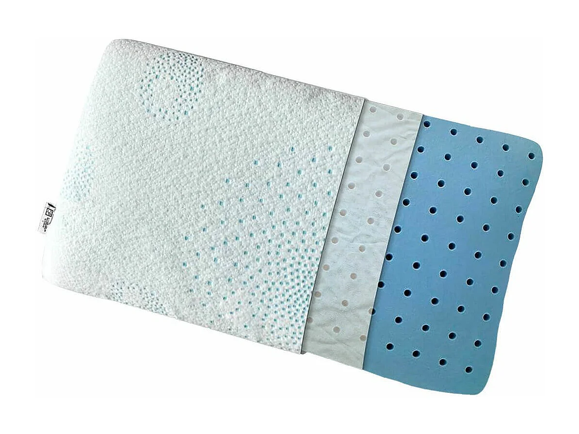 FRESHLY - Oreiller 60x40cm Mousse haute densité Thermorégulateur