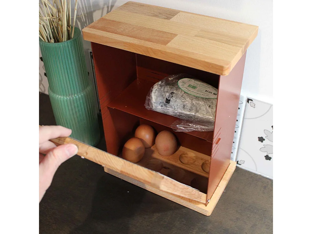 Garde-manger en acier galvanisé et bois