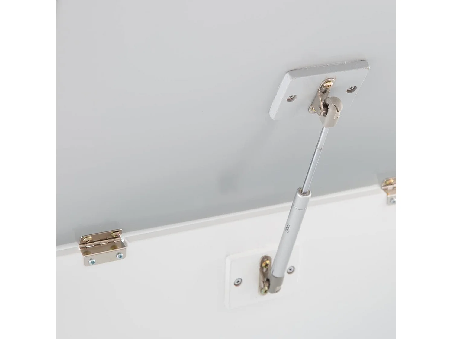 WELL HOME - Malle bébé blanc et gris 58 x 37,5 x 38 cm