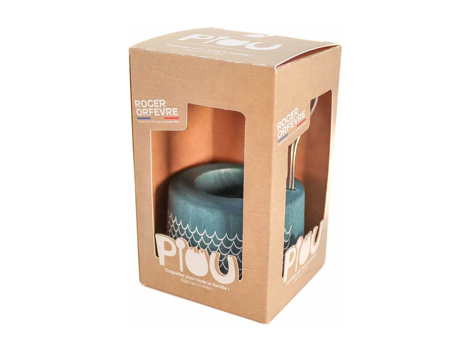 Coffret coquetier en bois Piou Piou Bleu marine