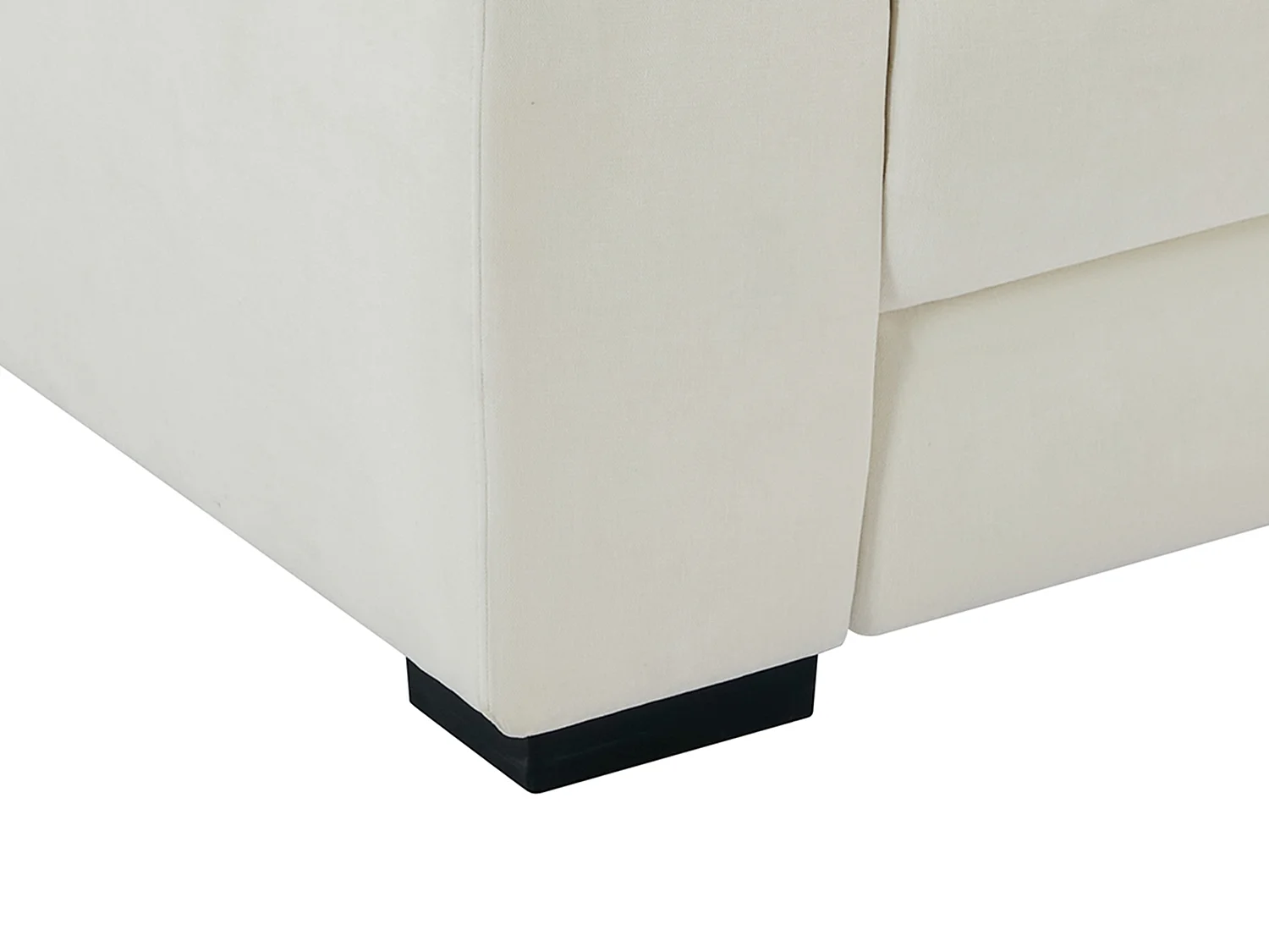 Canapé d'angle droit relax électrique en tissu beige KOKIBA