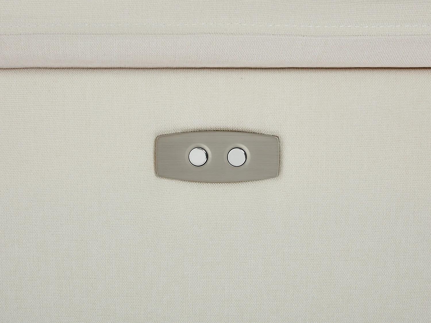 Canapé d'angle droit relax électrique en tissu beige KOKIBA