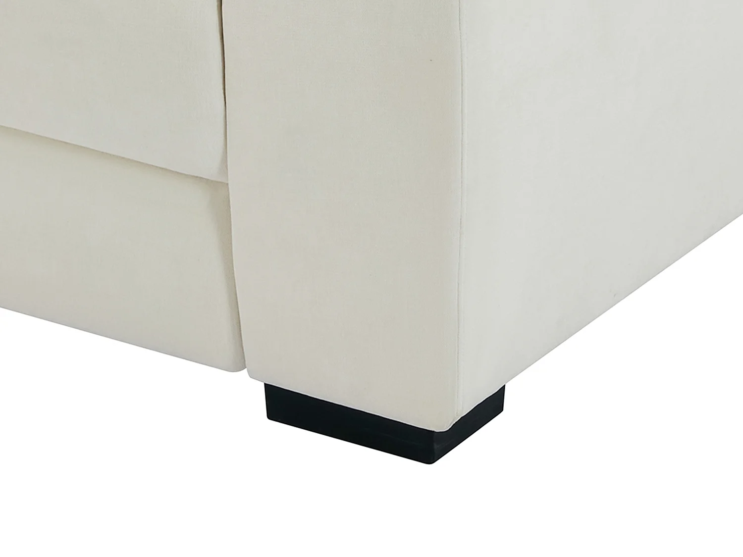 Canapé d'angle gauche relax électrique en tissu beige KOKIBA