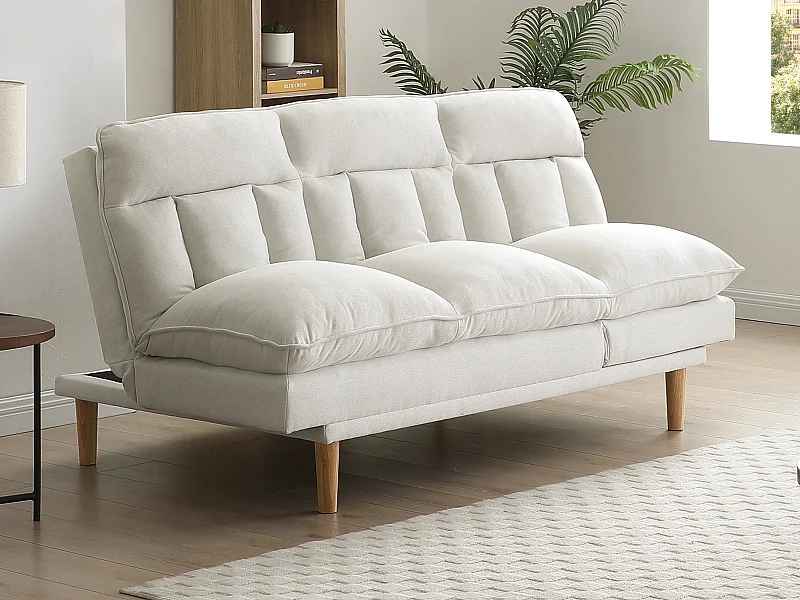 3-Sitzer-Schlafsofa Clic-Clac -  Stoff - Beige - PALOBU