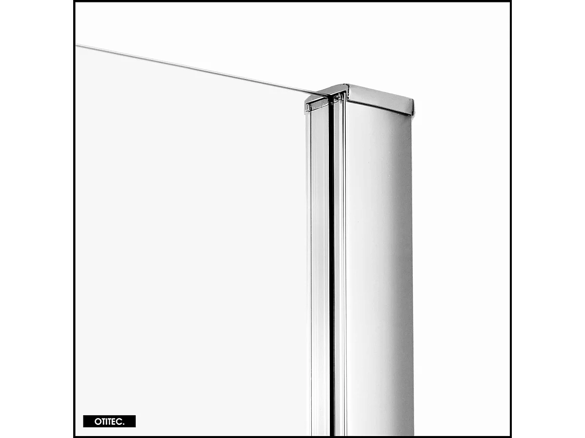 Porte de Douche avec Paroi Latérale - 140 x 80 x 200 - CHROME - PRIME - DROITE