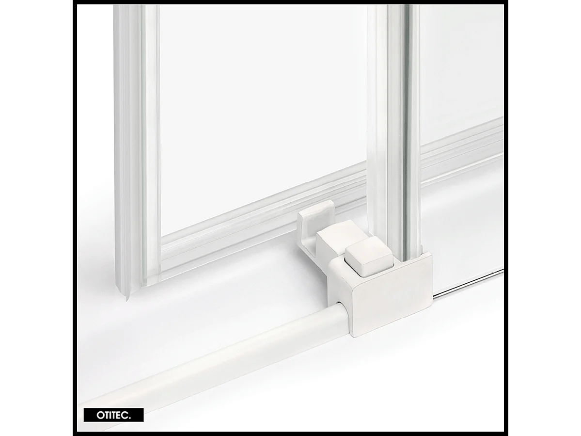 Porte de Douche avec Paroi Latérale (ouverture depuis l'angle) - 110 x 70 x 200 - BLANC MAT - PRIME - DROITE