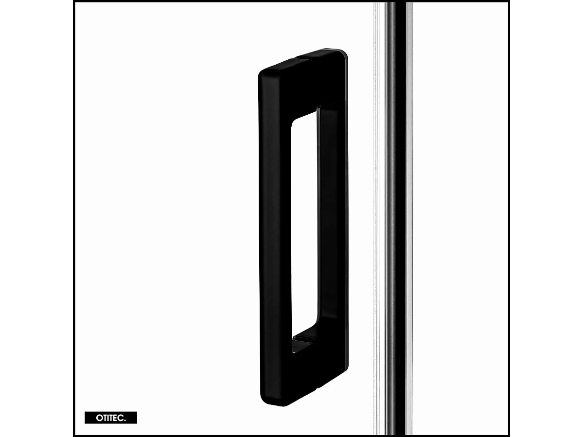 Porte de Douche avec Paroi Latérale - 120 x 90 x 200 - NOIR MAT - PRIME - DROITE