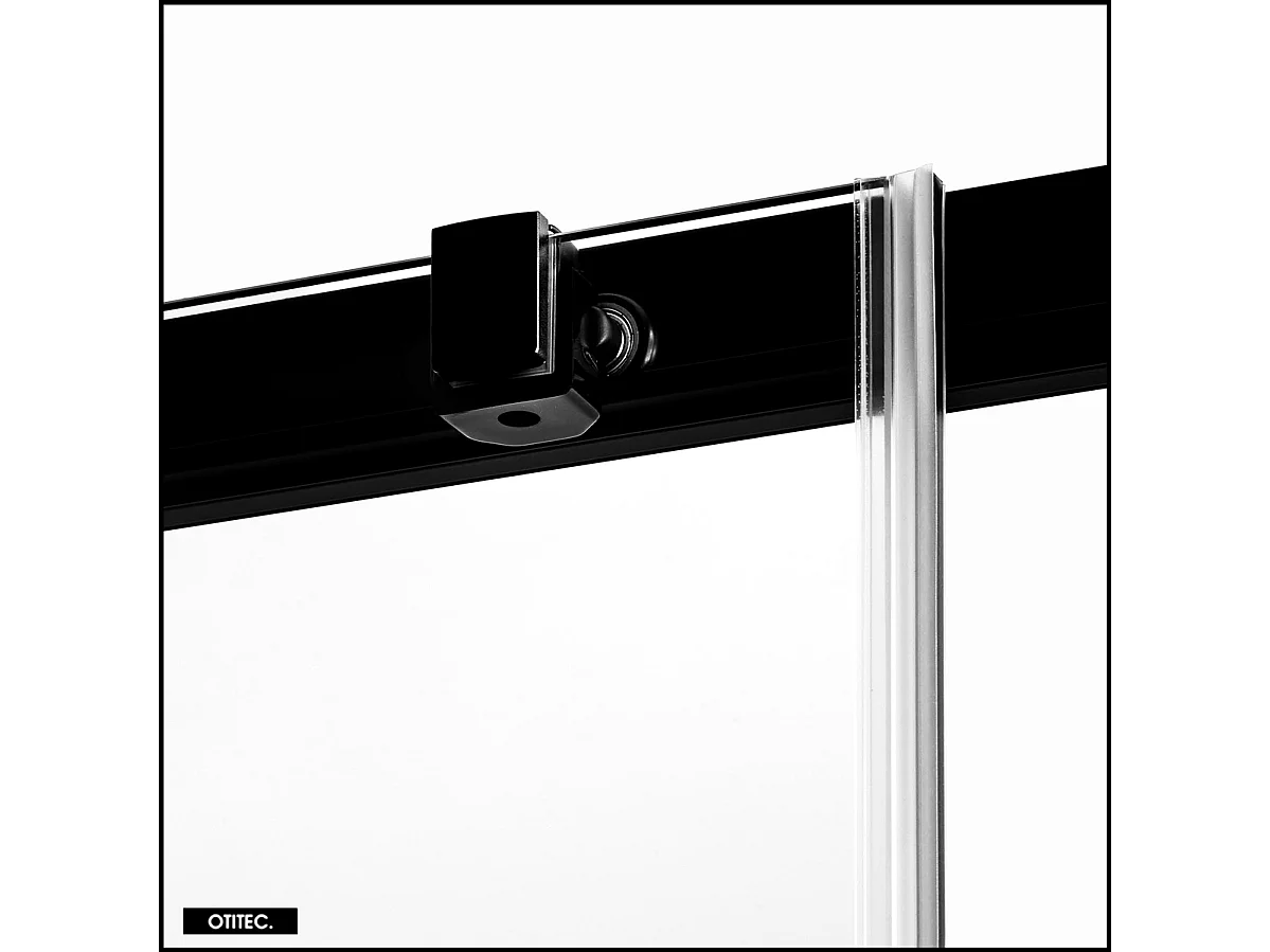 Porte de Douche avec Paroi Latérale - 120 x 90 x 200 - NOIR MAT - PRIME - DROITE