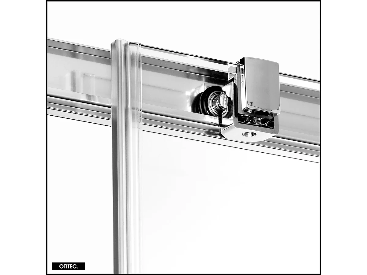 Porte de Douche Coulissante avec Paroi Latérale - 120 x 90 x 200 - CHROME - PRIME