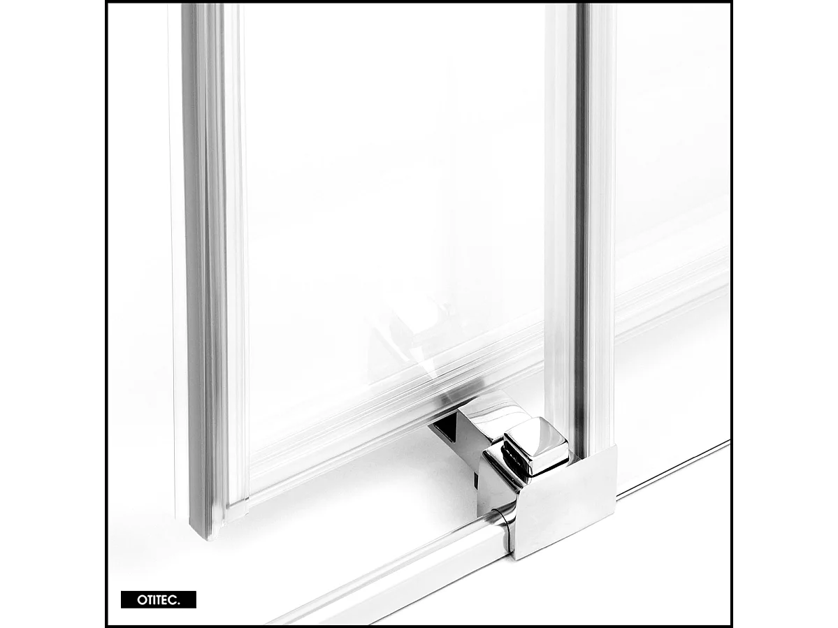 Porte de Douche avec Paroi Latérale (ouverture depuis l'angle) - 150 x 70 x 200 - CHROME - PRIME - DROITE