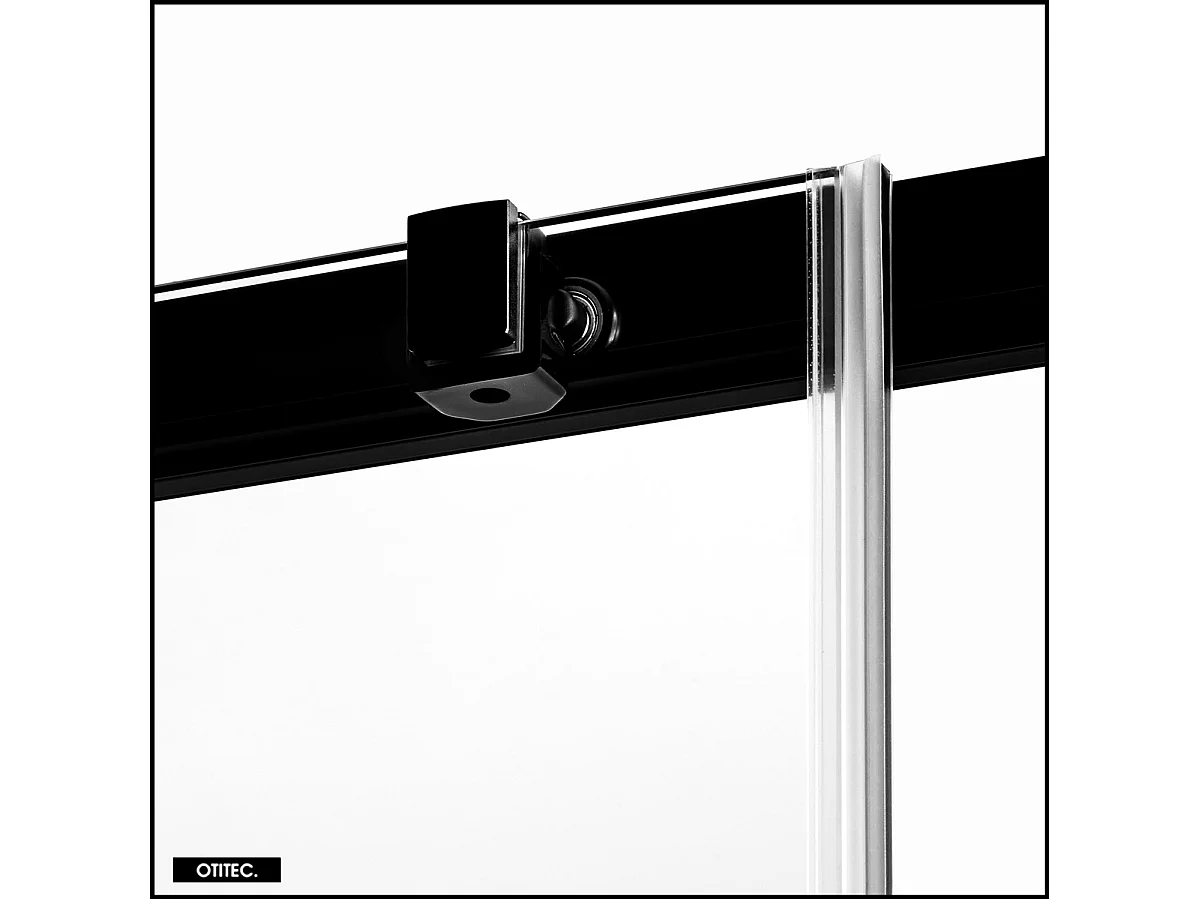 Porte de Douche avec Paroi Latérale - 150 x 90 x 200 - NOIR MAT - PRIME - DROITE