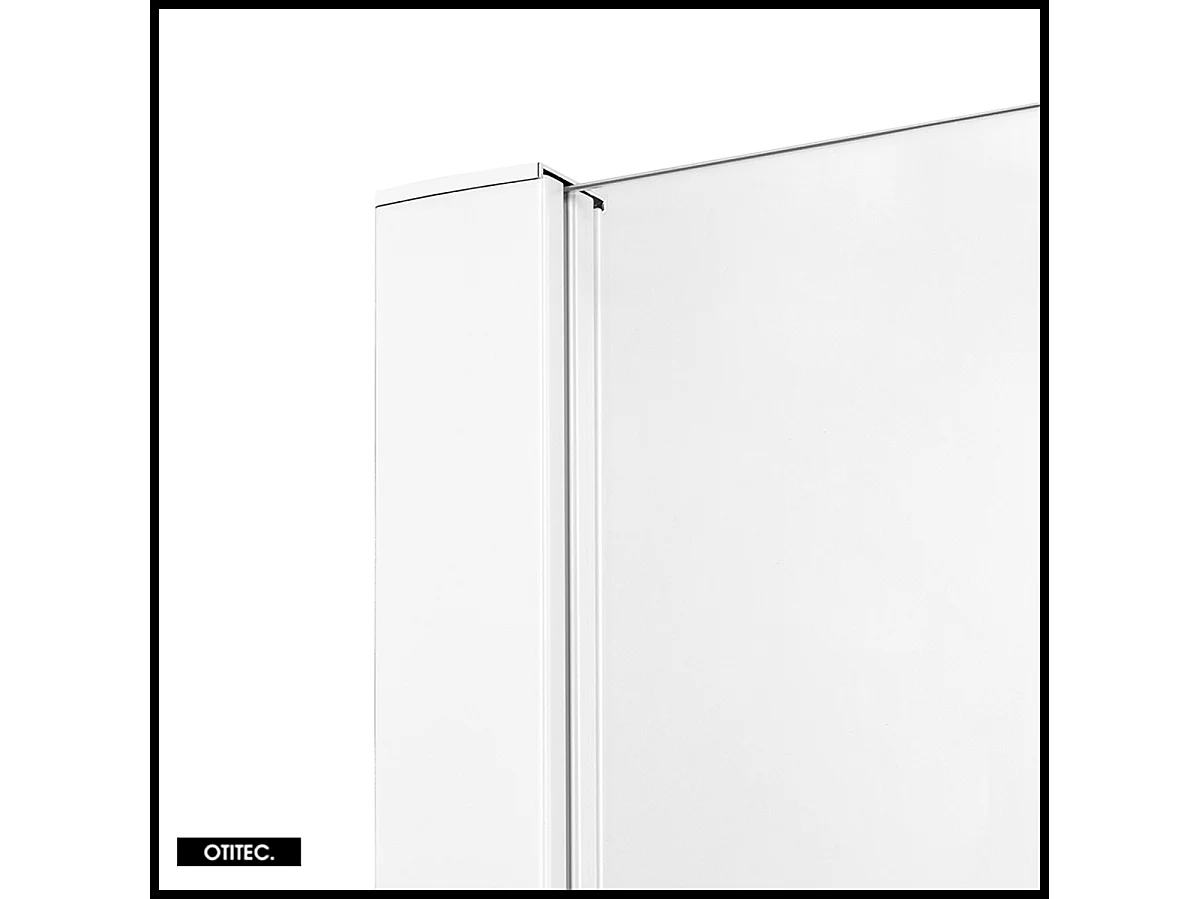 Porte de Douche avec Paroi Latérale - 120 x 100 x 200 - BLANC MAT - PRIME - DROITE