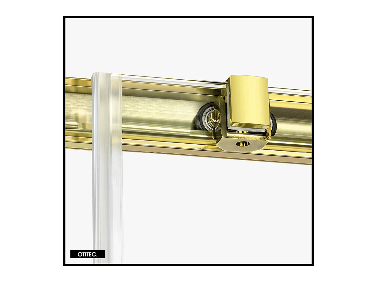 Porte de Douche Coulissante avec Paroi Latérale - 80 x 80 x 200 - OR LÉGER - PRIME