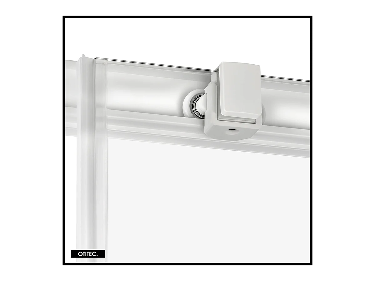 Porte de Douche avec Paroi Latérale - 100 x 80 x 200 - BLANC MAT - PRIME - GAUCHE
