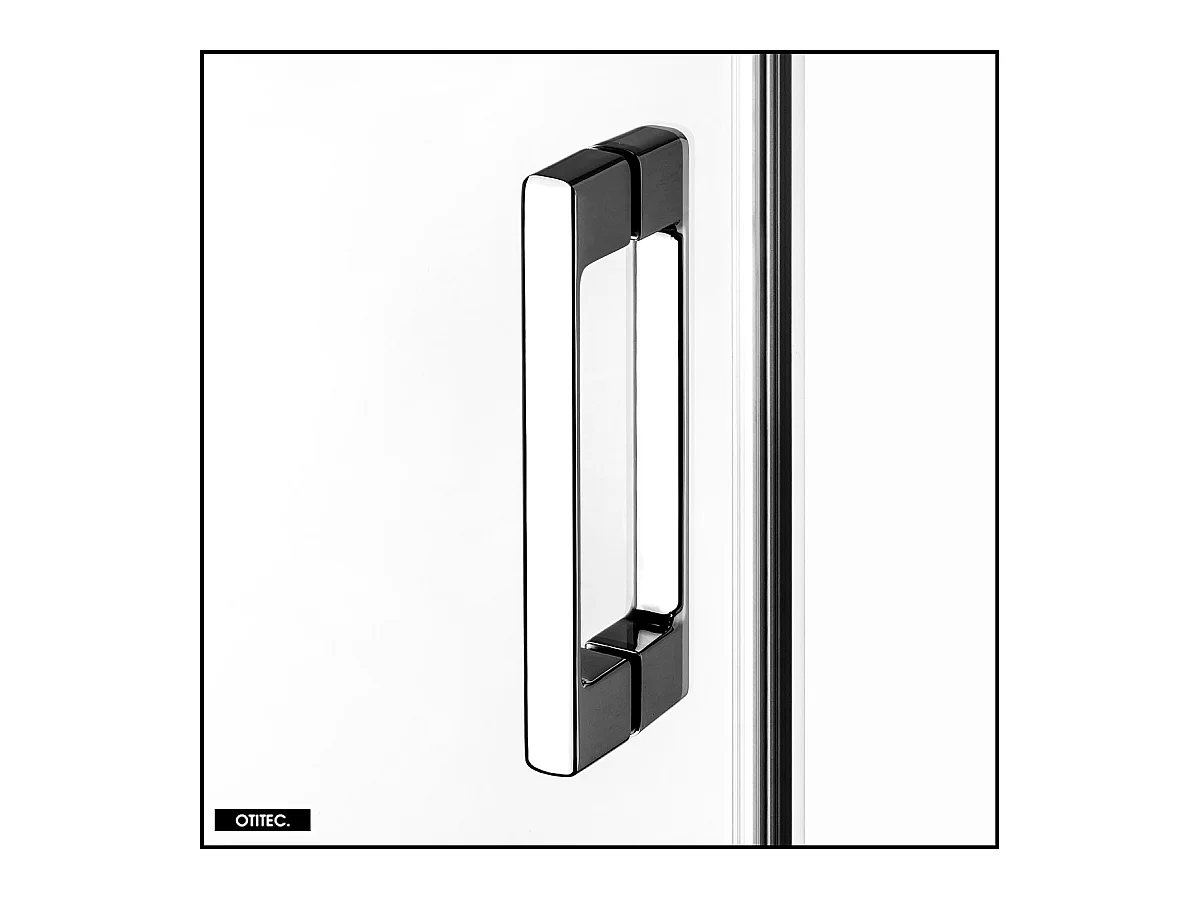 Porte de Douche avec Paroi Latérale (ouverture depuis l'angle) - 150 x 100 x 200 - CHROME - PRIME - GAUCHE