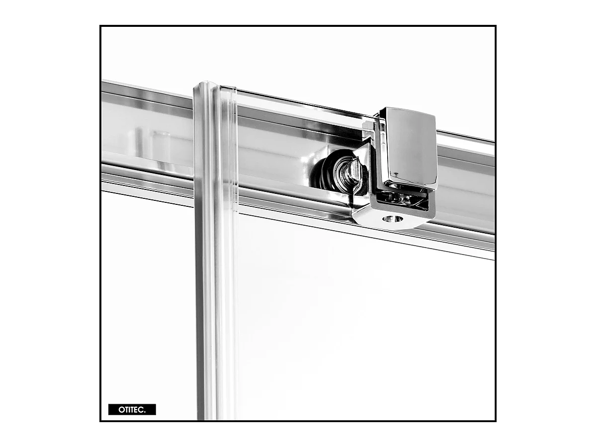 Porte de Douche avec Paroi Latérale (ouverture depuis l'angle) - 150 x 100 x 200 - CHROME - PRIME - GAUCHE