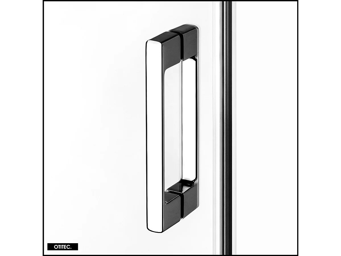 Porte de Douche Coulissante avec Paroi Latérale - 80 x 80 x 200 - CHROME - PRIME