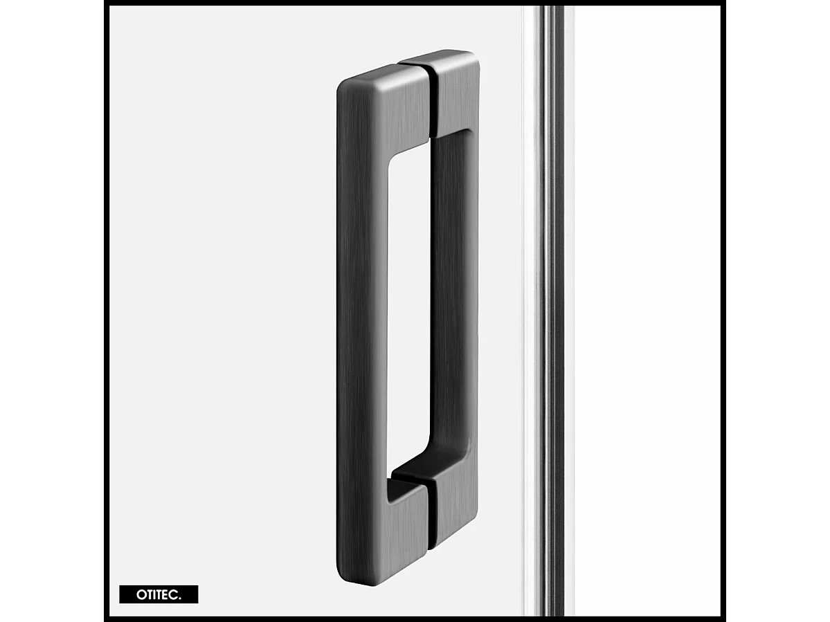 Porte de Douche Coulissante avec Paroi Latérale - 70 x 100 x 200 - NOIR MAT - PRIME