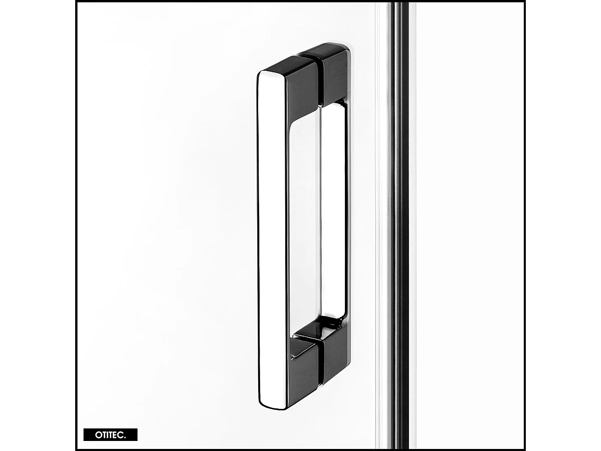 Porte de Douche avec Paroi Latérale (ouverture depuis l'angle) - 120 x 70 x 200 - CHROME - PRIME - GAUCHE