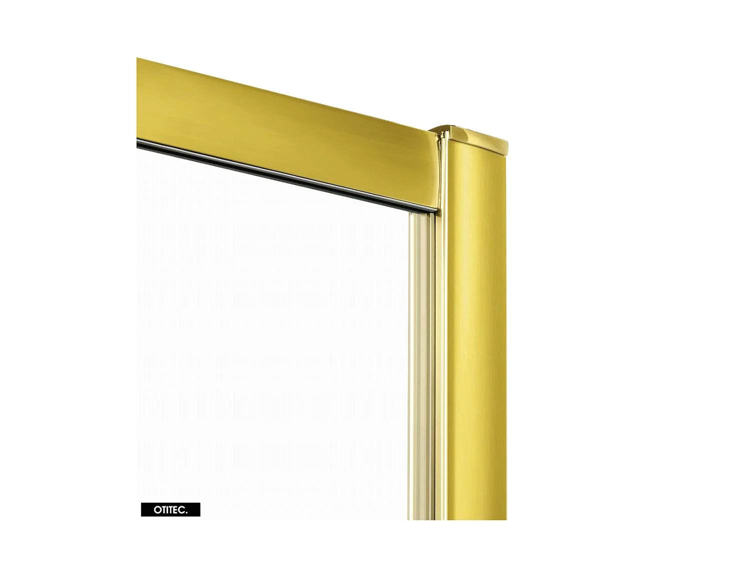 Porte de Douche avec Paroi Latérale - 120 x 200 - OR BROSSÉ - PRIME - DROITE