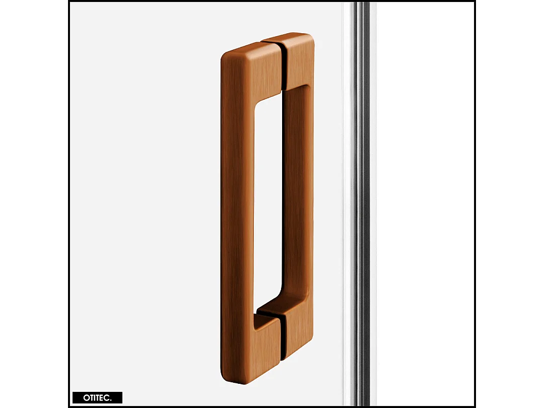 Porte de Douche avec Paroi Latérale - 100 x 200 - CUIVRE - PRIME - DROITE