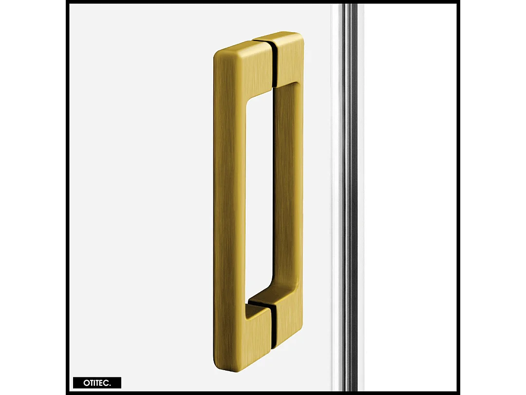 Porte de Douche avec Paroi Latérale - 160 x 200 - OR BROSSÉ - PRIME - DROITE