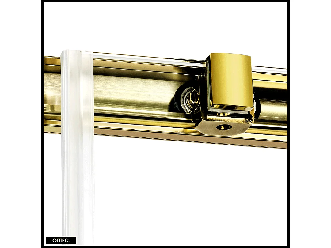 Porte de Douche avec Paroi Latérale - 160 x 200 - OR BROSSÉ - PRIME - DROITE