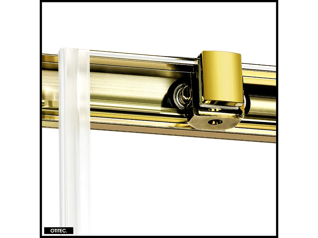 Porte de Douche avec Paroi Latérale - 160 x 200 - OR BROSSÉ - PRIME - DROITE